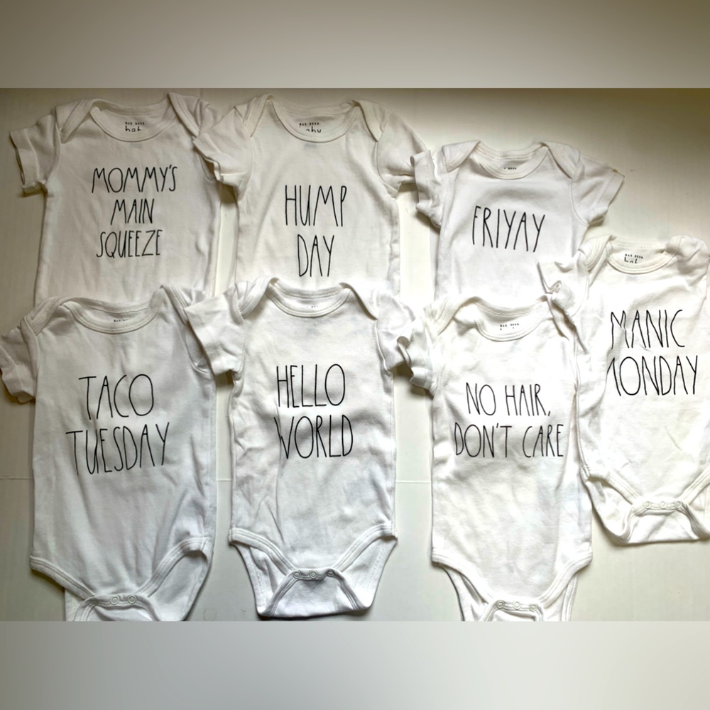 Set of 7 Rae Dunn 6-9M baby outfits